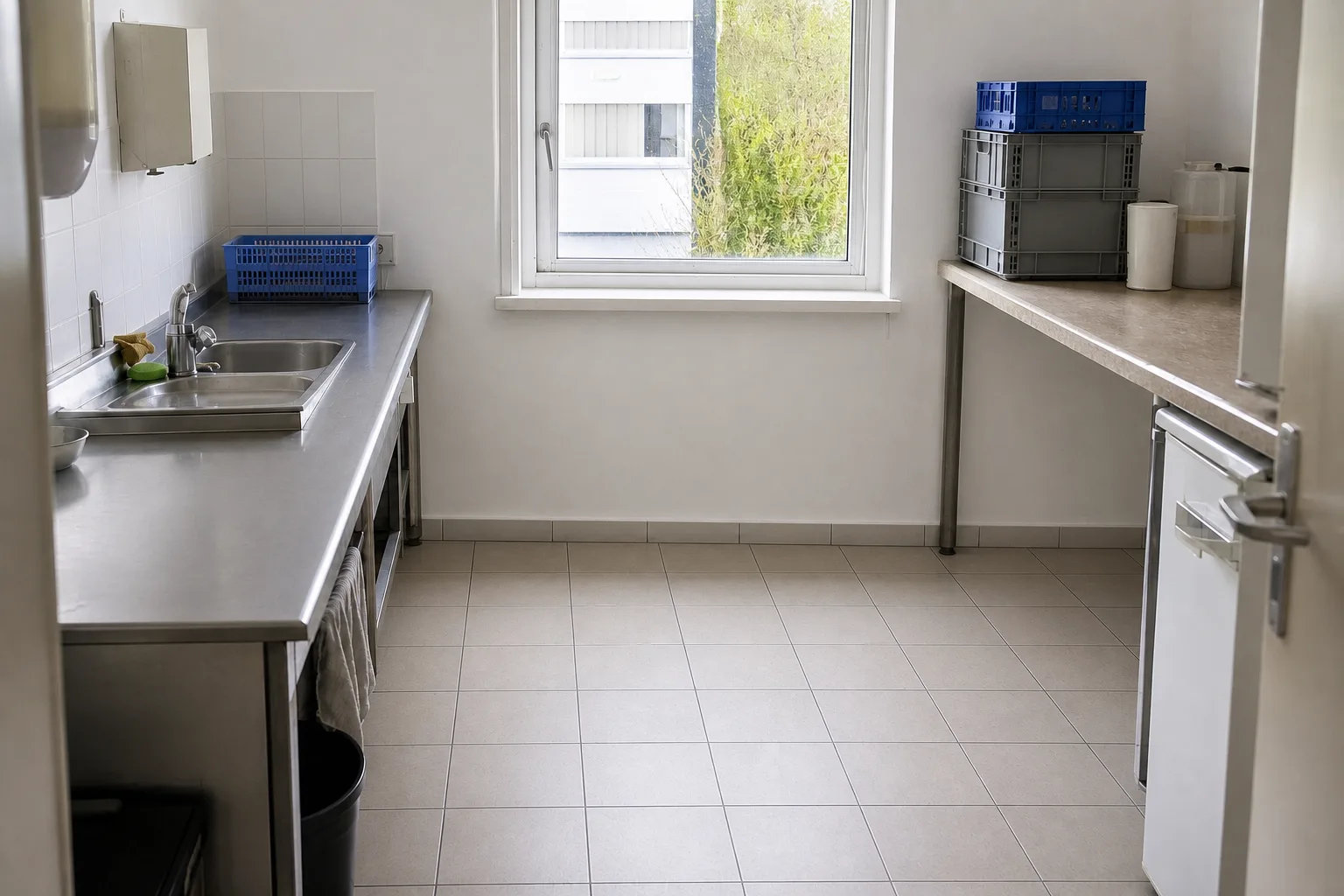 Derselbe Arbeitsraum professionell gereinigt und hygienisch nachbereitet