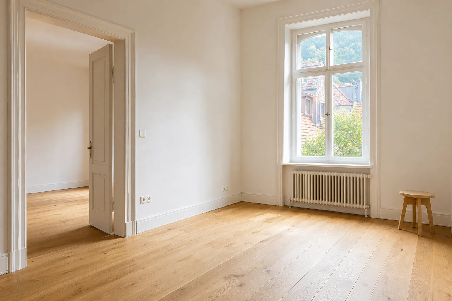 Freier und sauberer Wohnraum nach einer beispielhaften Entrümpelung